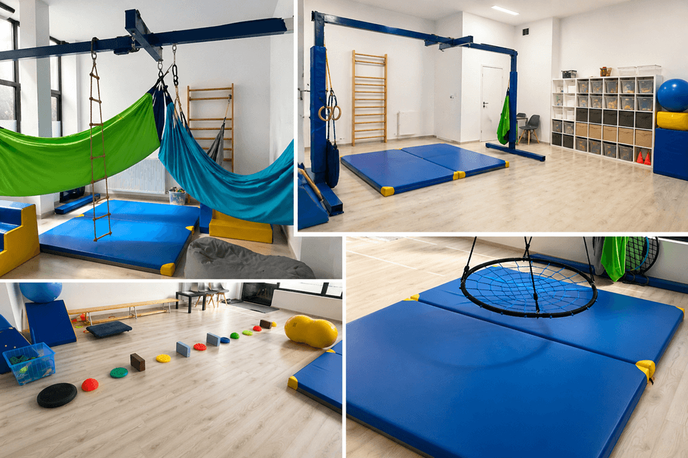 Nowoczesna i profesjonalnie wyposażona sala do terapii integracji sensorycznej SI w Krakowie, Nowej Hucie.